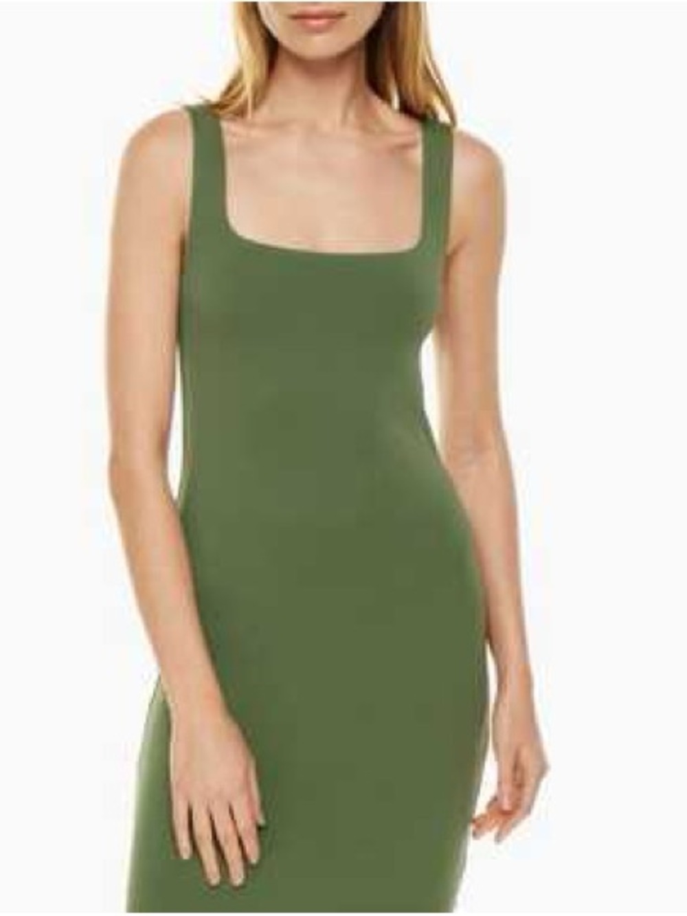 Babaton CONTOUR Olive Tank Dress